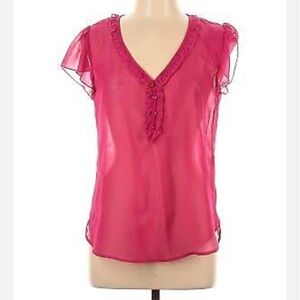 Lily Rose Pink Sheer Blouse